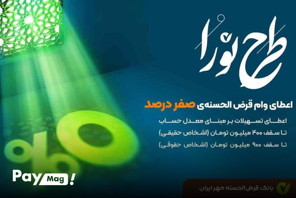 وام بانک قرض الحسنه مهر ایران طرح نورا
