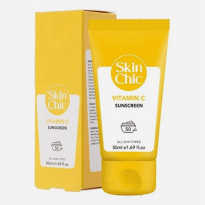 کرم ضد آفتاب SPF 50 اسکین شیک حاوی ویتامین C حجم 50 میلی لیتر - بی رنگ