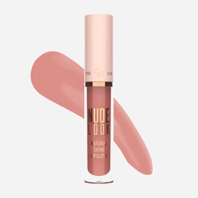 لیپ گلاس گلدن رز مدل Nude Look Natural Shine رنگ Peachy Nude شماره 04