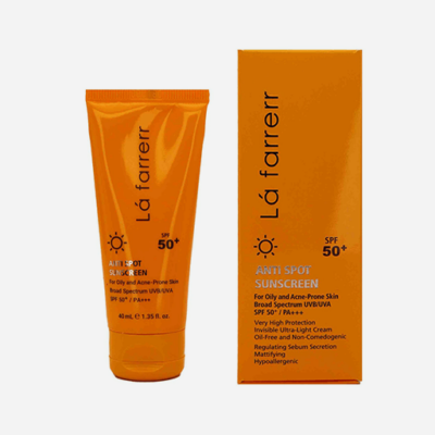 کرم ضد آفتاب لافارر پوست چرب و مختلط بی رنگ SPF50