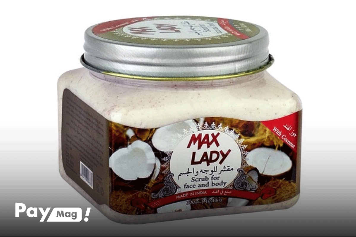 اسکراب لایه بردار پوست مکس لیدی (Max lady) حاوی عصاره نارگیل