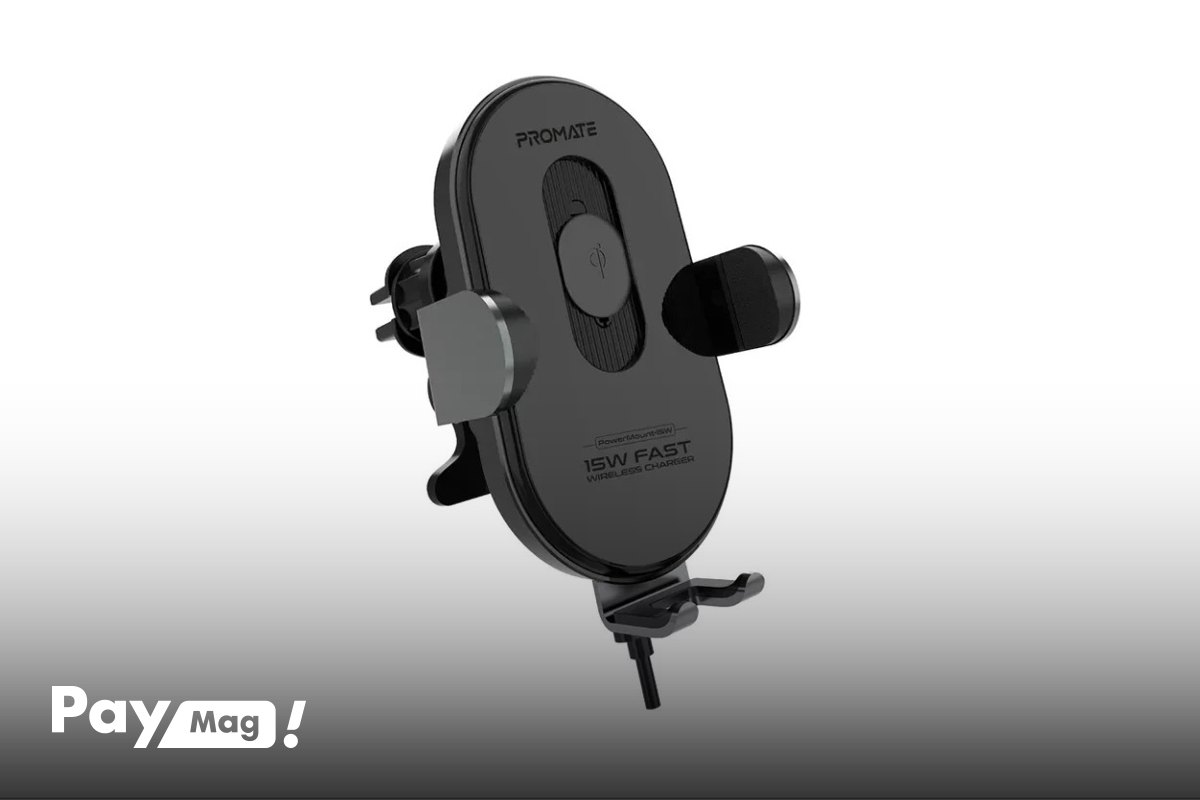 هولدر و شارژر بی سیم گوشی موبایل پرومیت مدل POWERMOUNT-15W