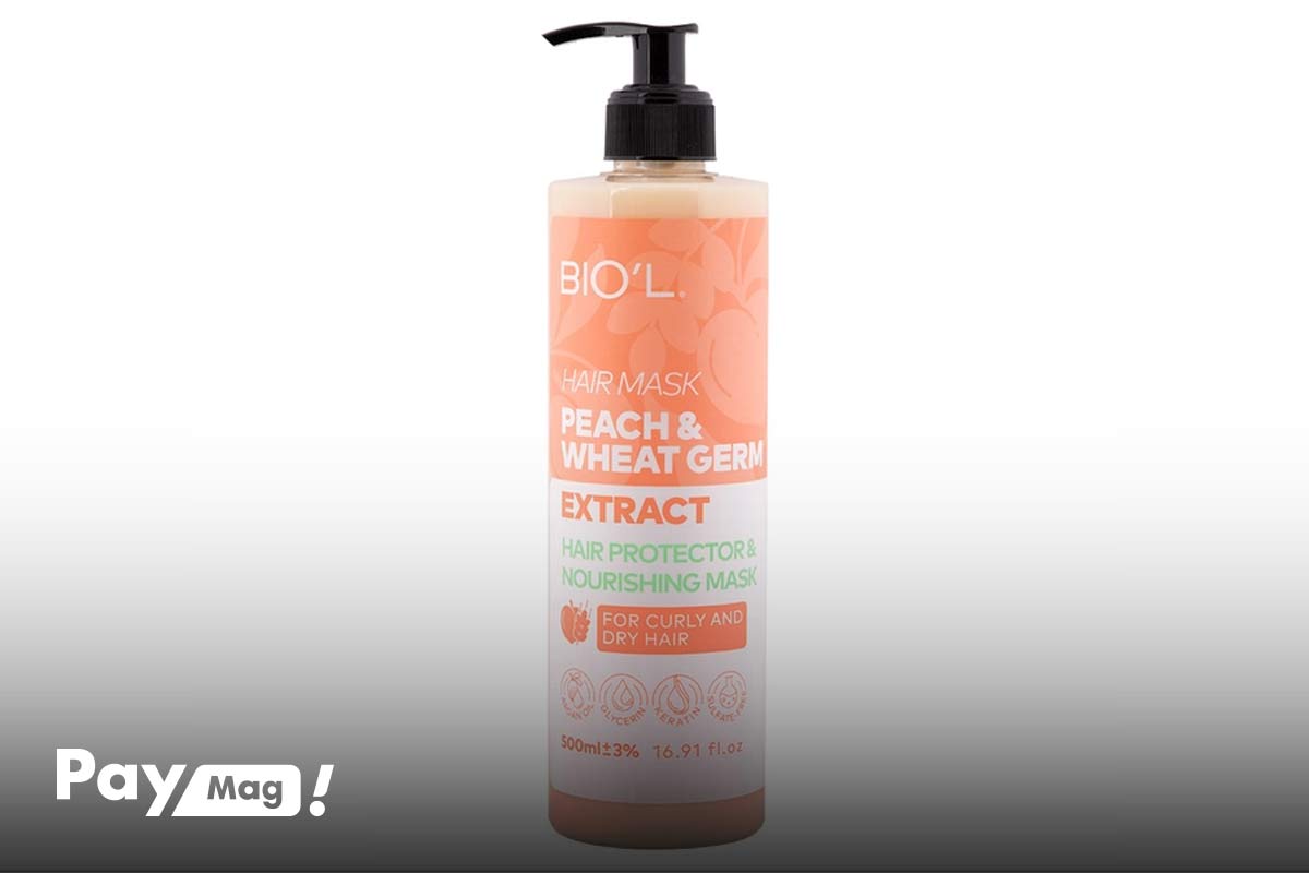 ماسک موی خشک و وز بیول مدل هلو و جوانه گندم 