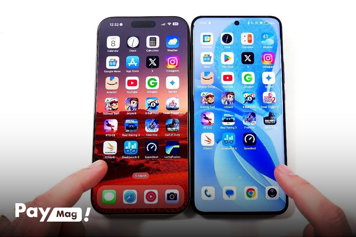 مقایسه آیفون ۱۶ با شیائومی ۱۵ از نظر صفحه نمایش