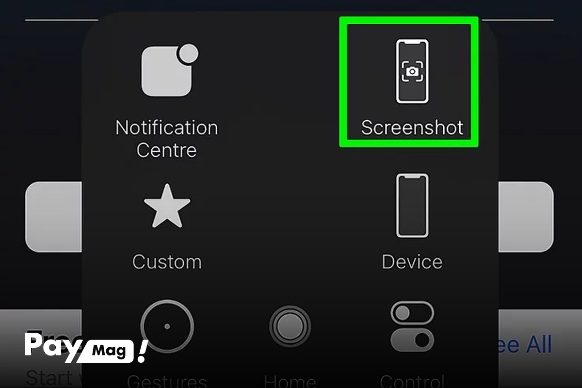 گرفتن اسکرین شات با Assistive Touch