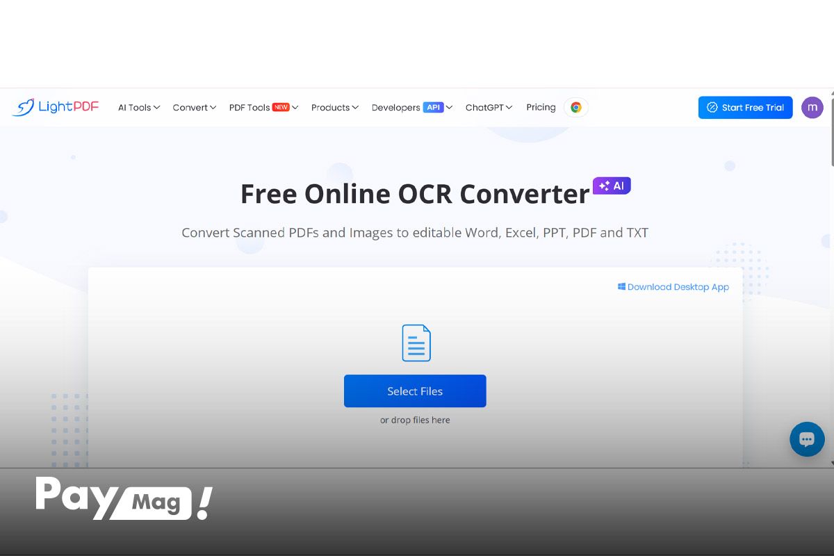  استفاده از ابزار LightPDF OCR برای تبدیل عکس به متن