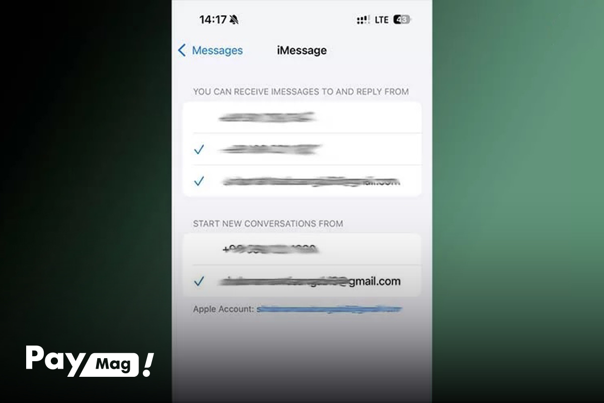 فعال کردن iMessage با شماره تلفن