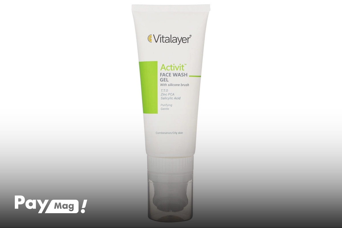 ژل شستشوی صورت ویتالیر مدل Activit حجم 200 میلیلیتر مناسب پوستهای چرب و مختلط