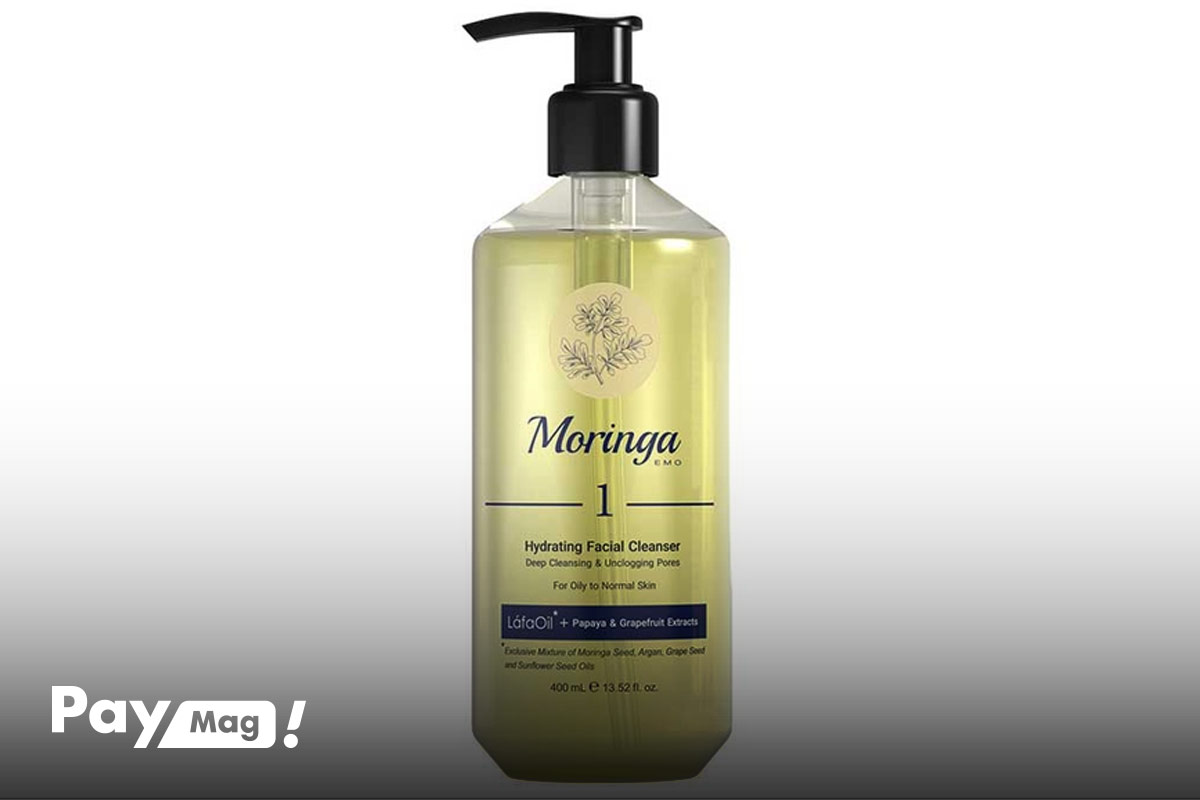 ژل شستشوی صورت مورینگا امو (Moringa Emo) مخصوص پوست نرمال و چرب شماره 1 حجم 400 میلیلیتر