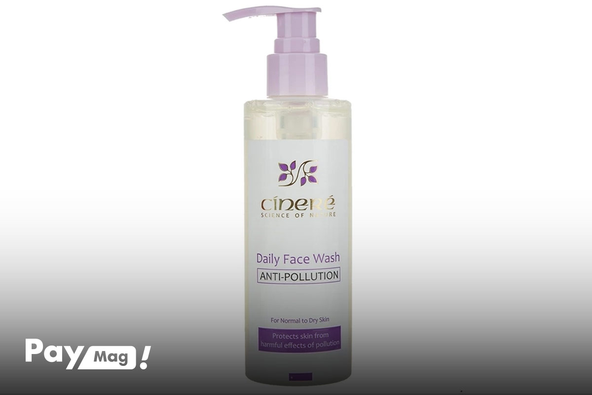 ژل شستشوی صورت پمپی سینره مخصوص پوست معمولی و خشک حجم 200 میلیلیتر