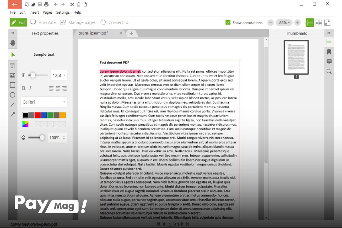 ویرایش فایل pdf