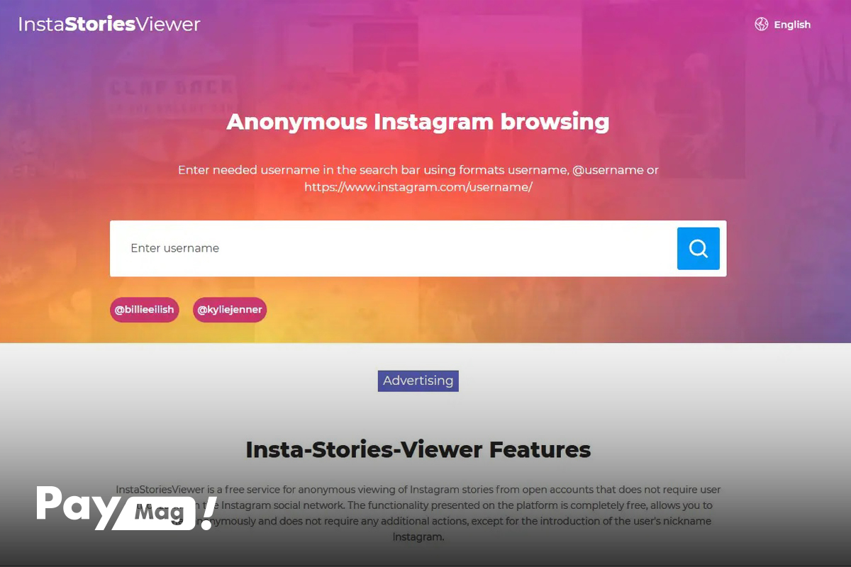 سایت اینستاگرام بدون اکانت