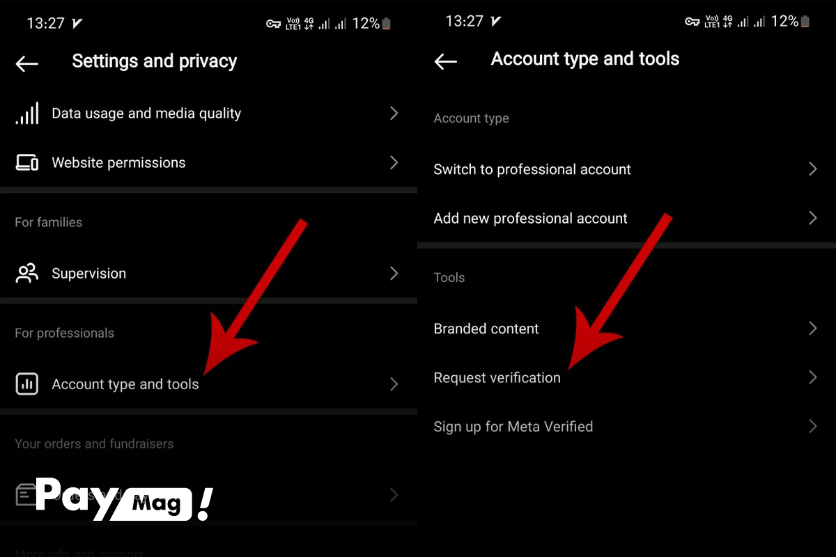 گرفتن تیک آبی اینستاگرام