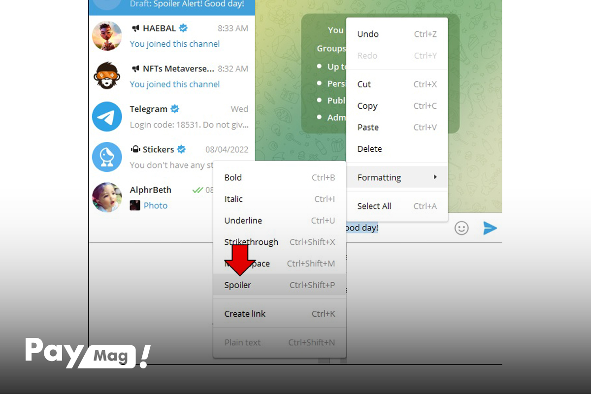 اسپویلر تلگرام در شیائومی