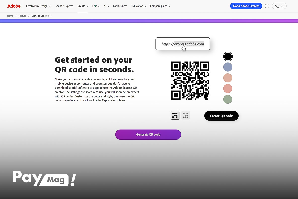 تبدیل لینک به qr