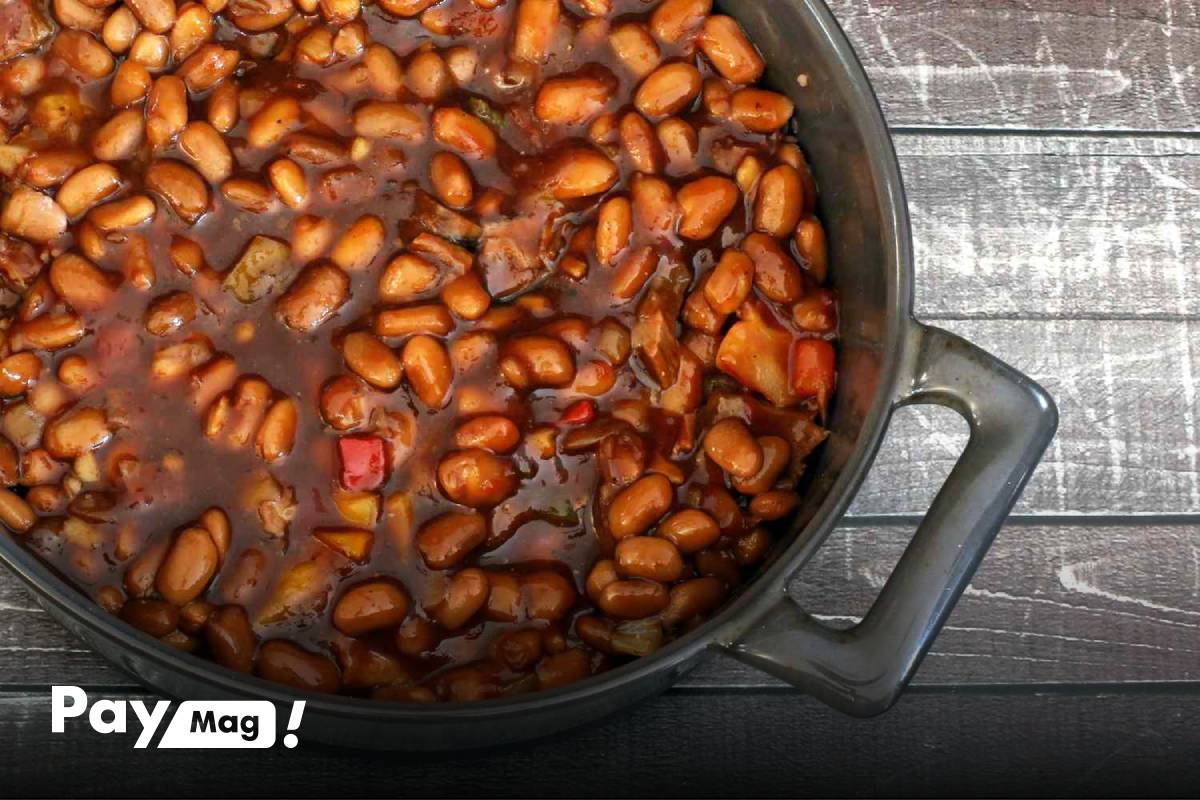 خوراک لوبیا با قارچ