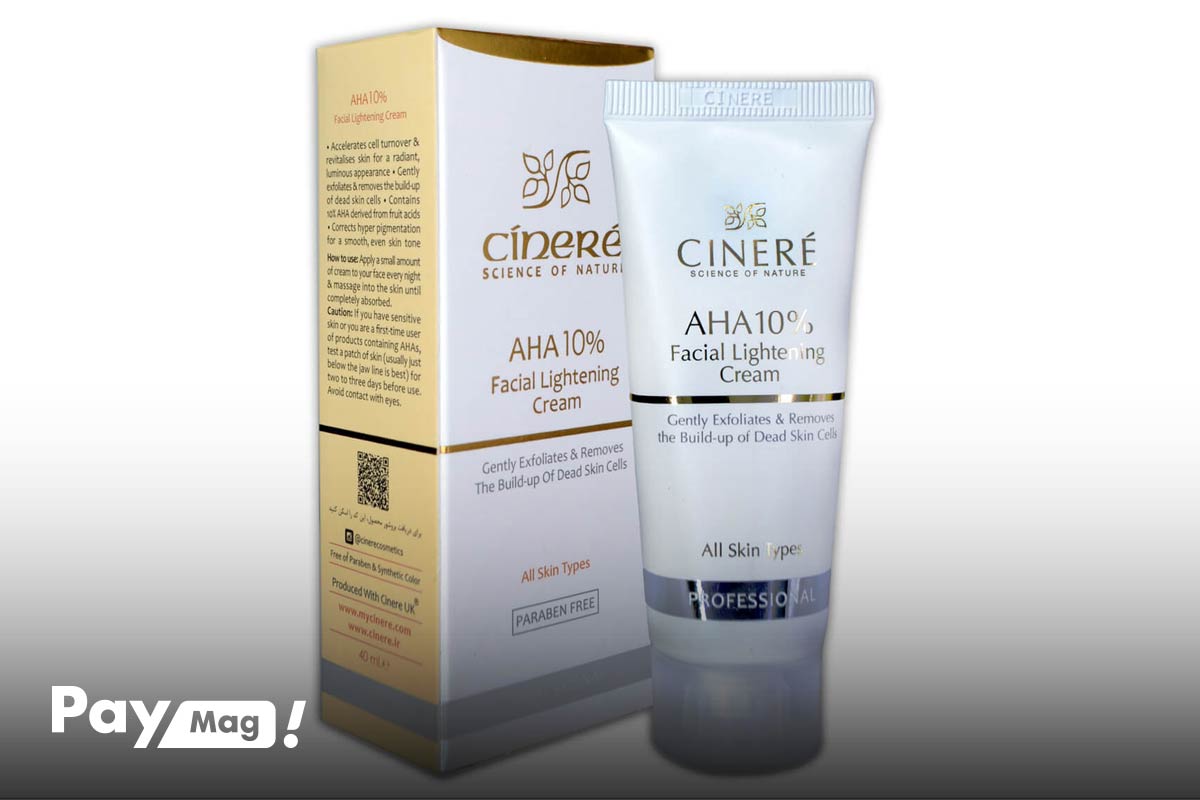 کرم لایه بردار حاوی AHA 10% سینره Cinere