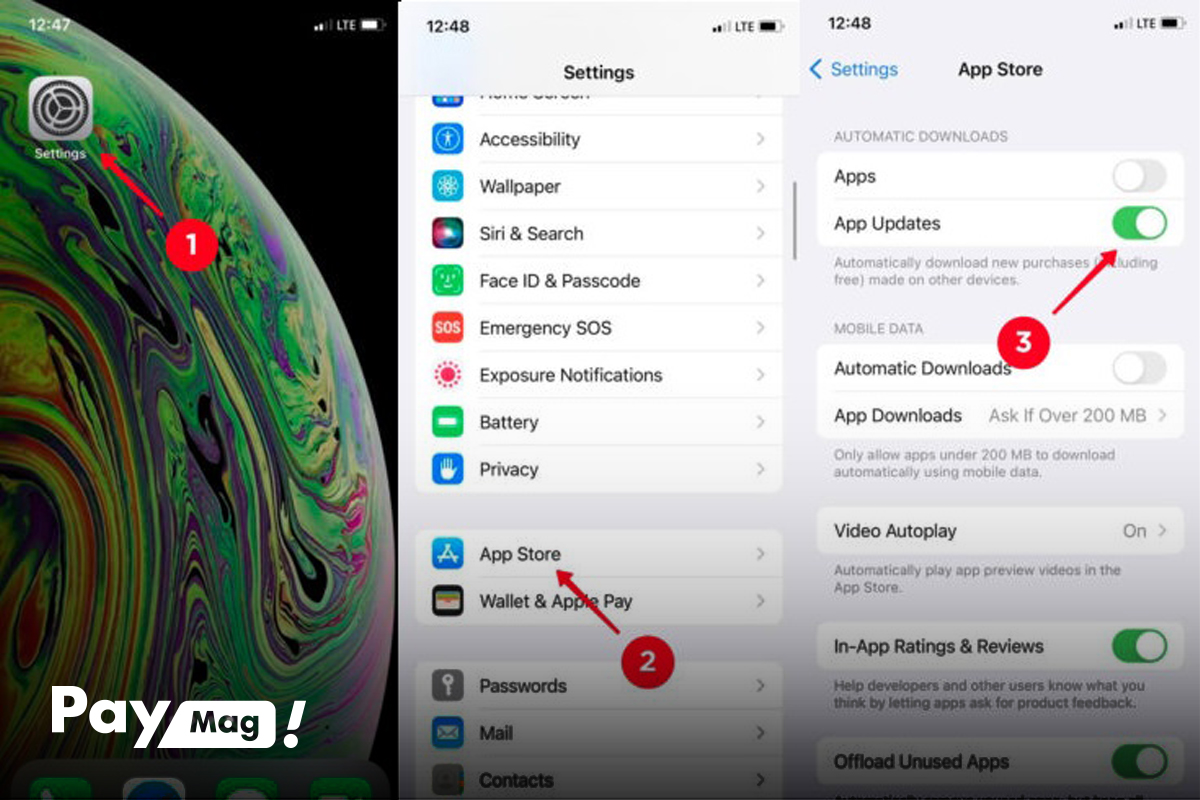 انجام تنظیمات در App Store