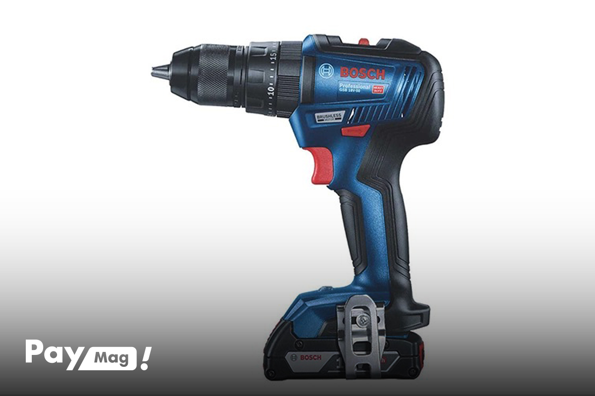 دریل شارژی بوش مدل GSB 18V-50 EC brushless + 4 Extra