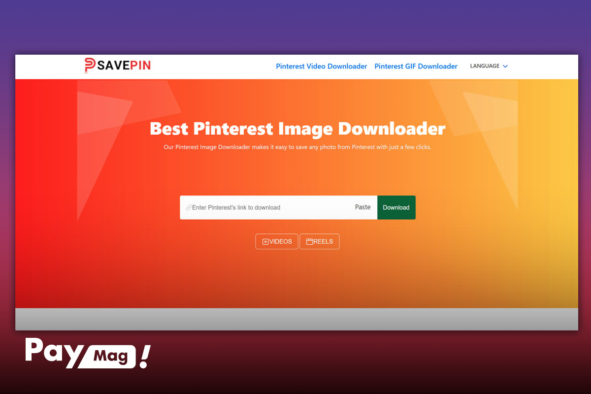 مراحل دانلود عکس از پینترست با Savepin