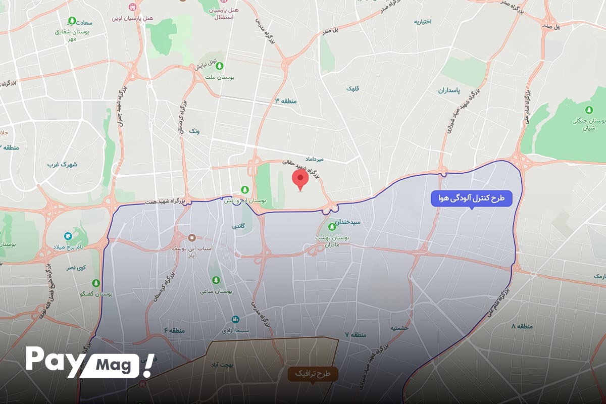 مسیرهای دسترسی به باغ کتاب