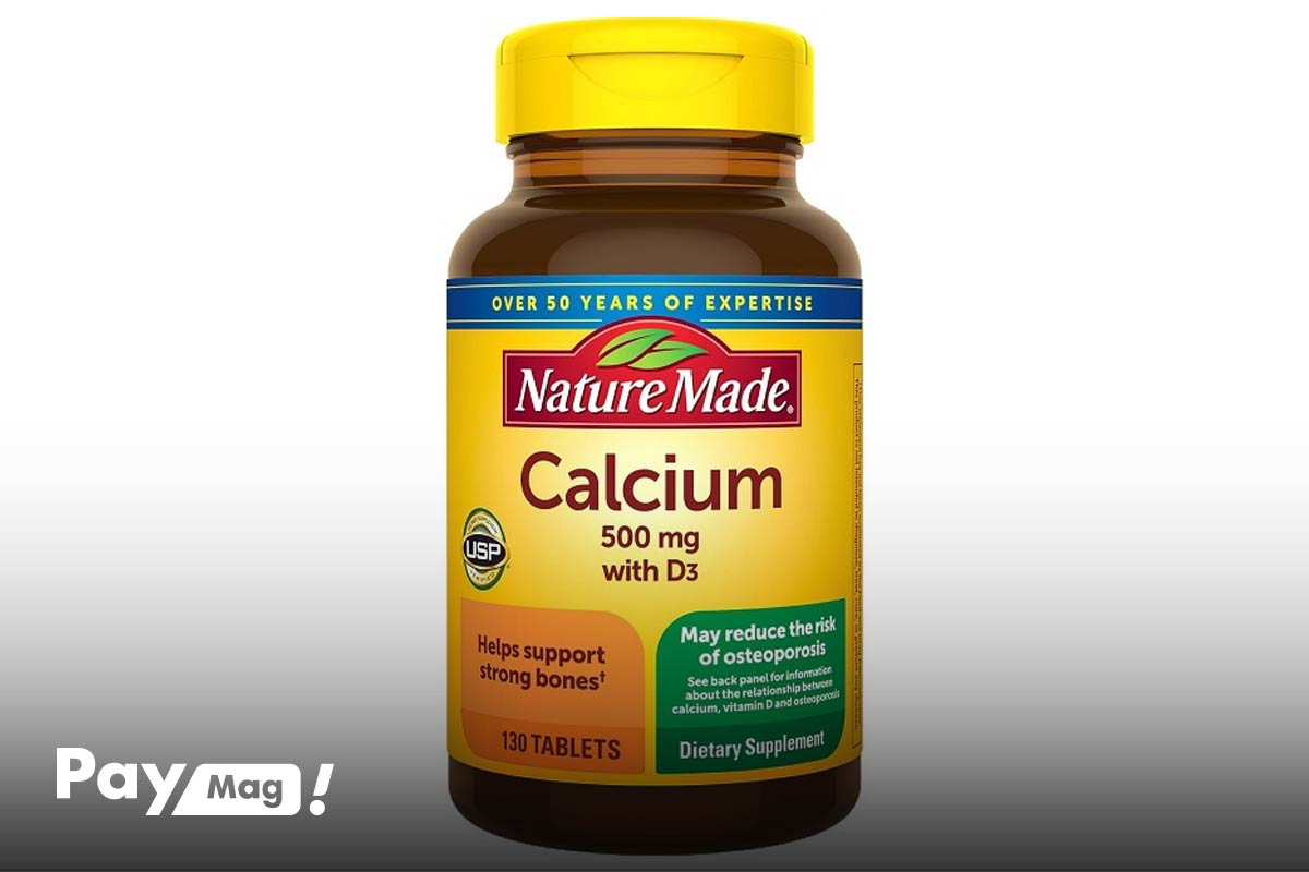 قرص کلسیم همراه با ویتامین D3 نیچرمید Nature Made Calcium