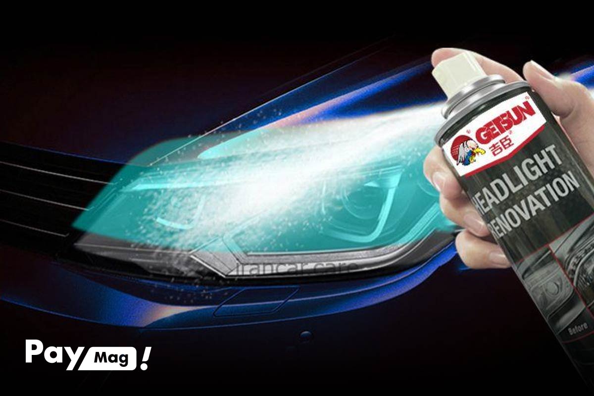 اسپری رفع کدری و شفاف سازی چراغ ماشین مدل Getsun Headlight Renovation