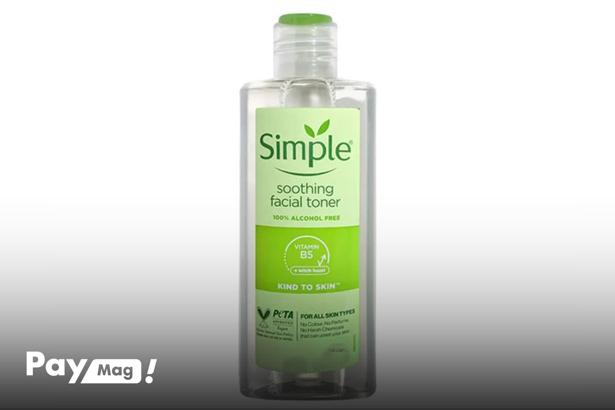تونر پاک کننده و آرامبخش صورت سیمپل Simple مدل Soothing