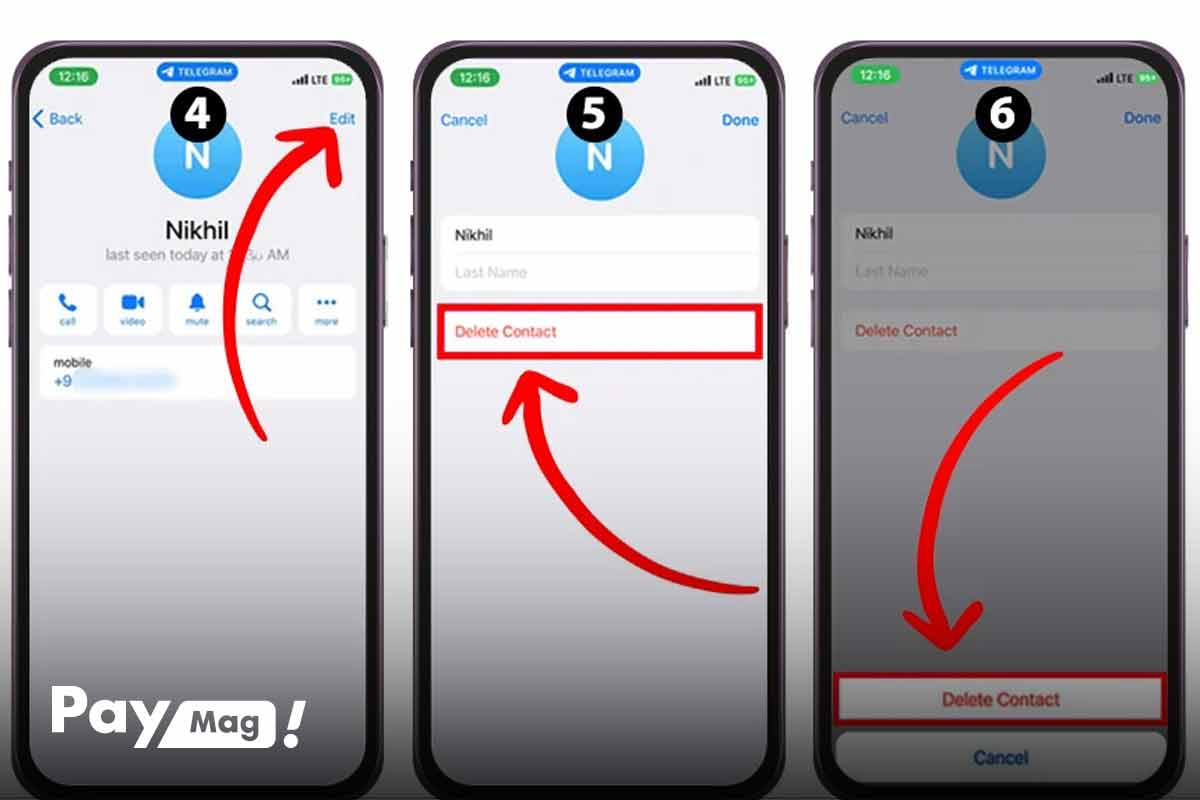 حذب مخاطب تلگرام در iOS