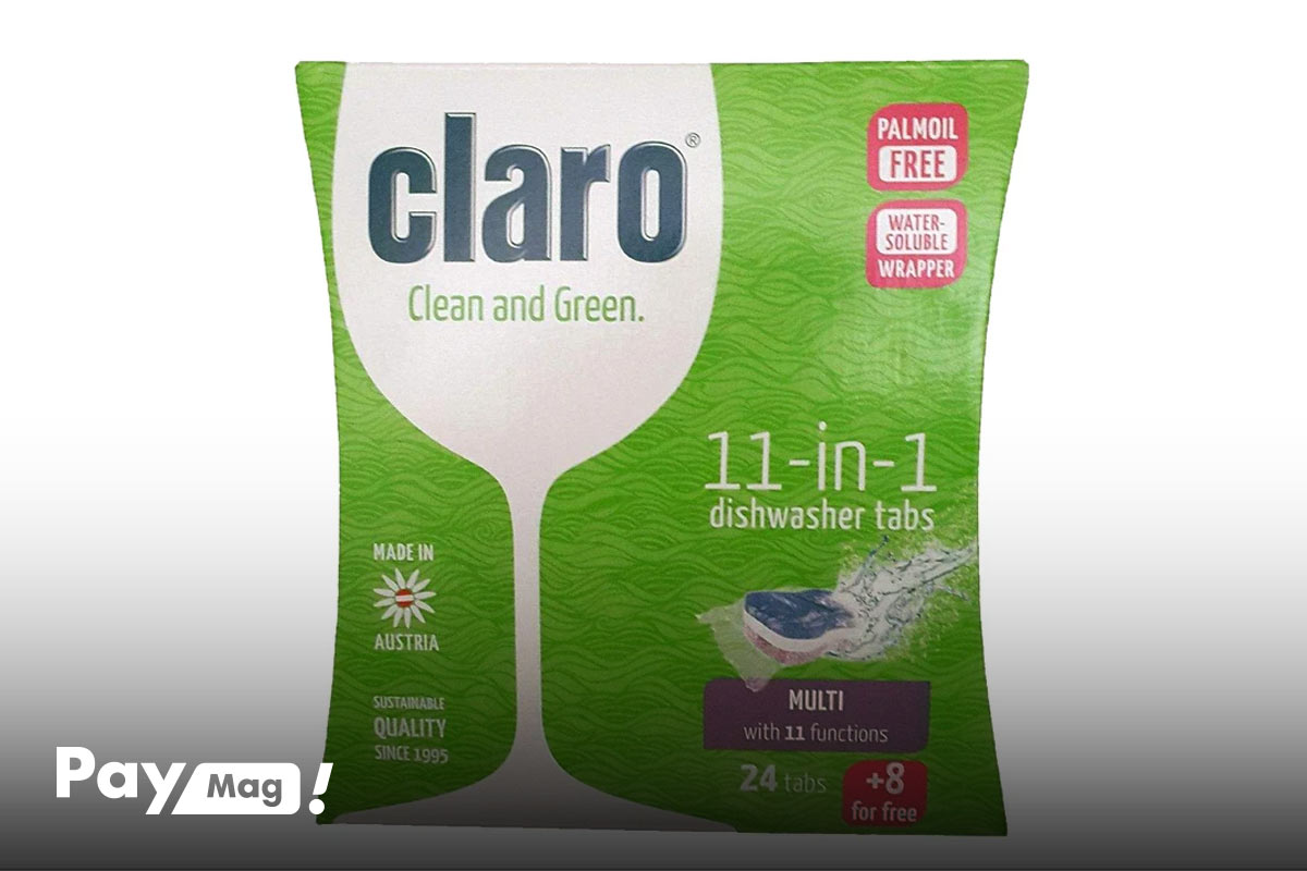 قرص ماشین ظرفشویی کلارو Claro مدل 11 در 1 11in1