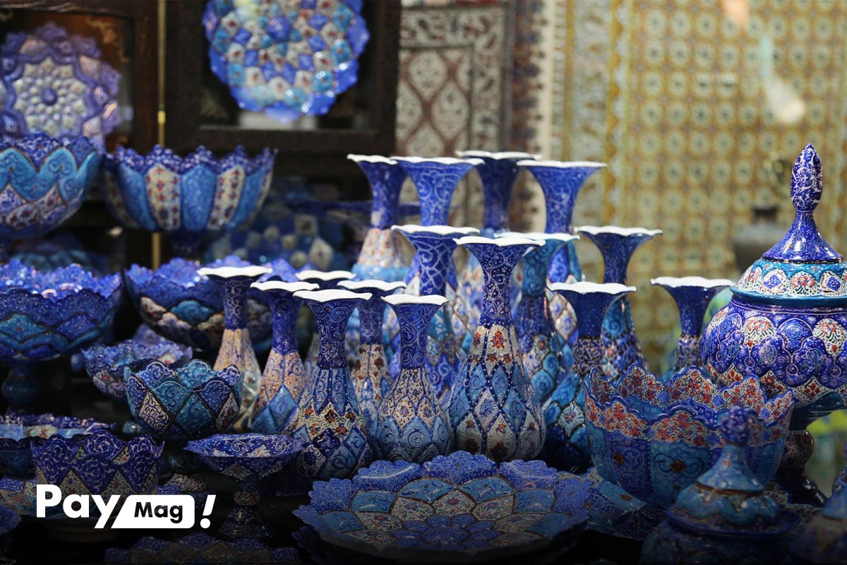 ظروف میناکاری اصفهان برای سوغاتی
